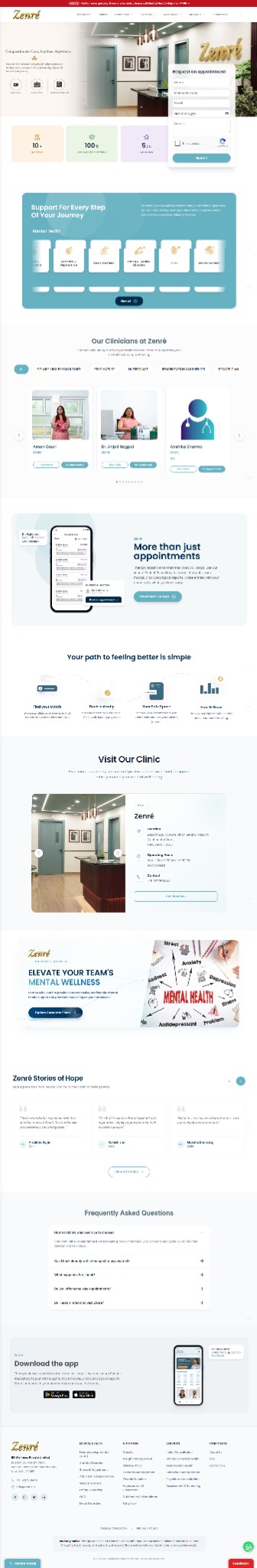 Zenre Healthcare project screenshot